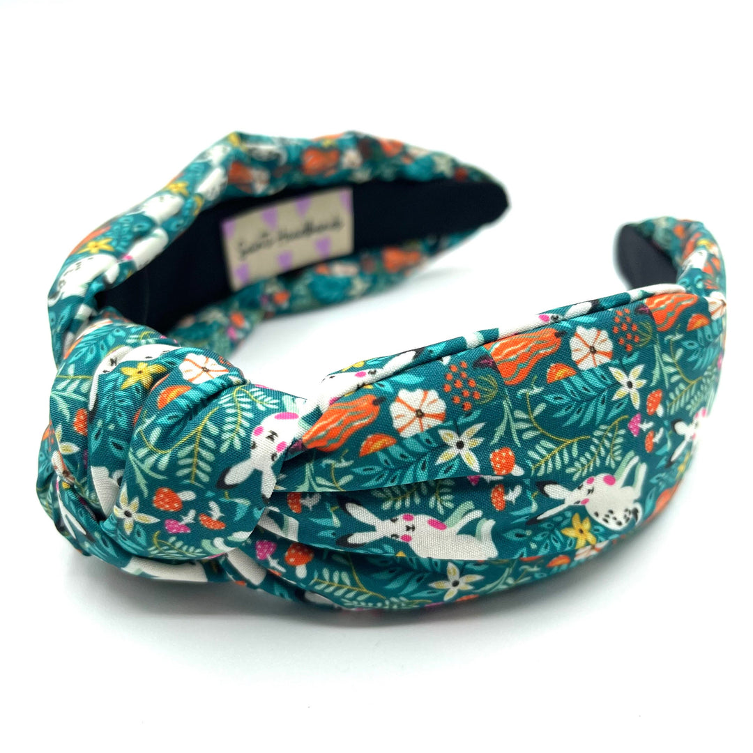 Floral Bunny Knot Headband