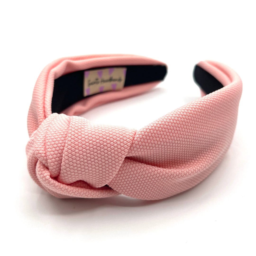 Blush Pink Textured Knot Headband