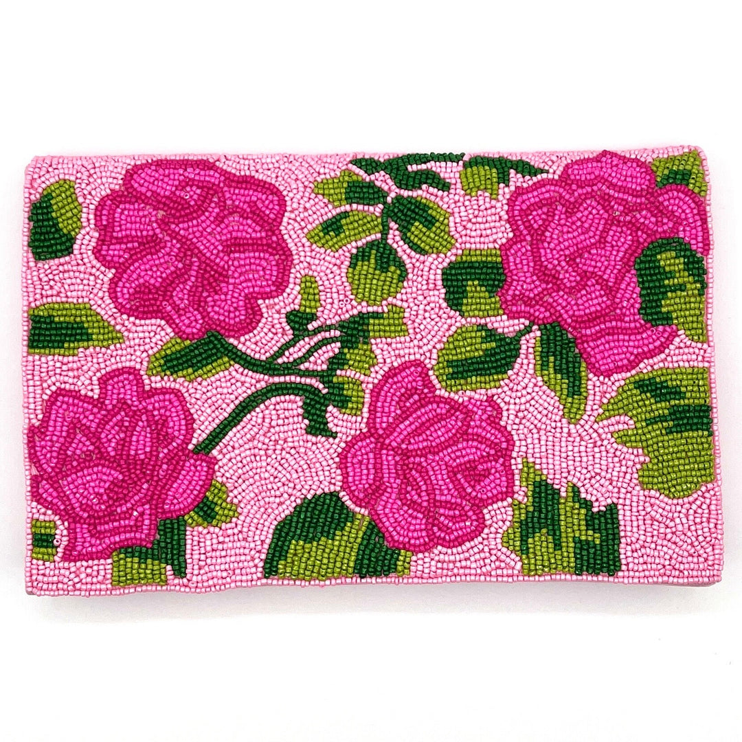 Pink Floral Clutch