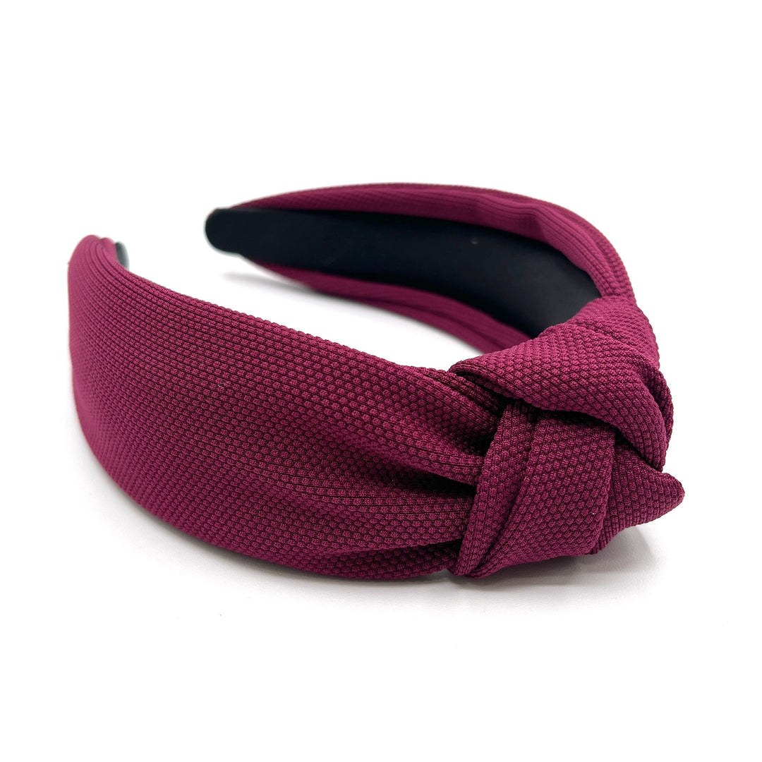 Maroon Textured Knot Headband