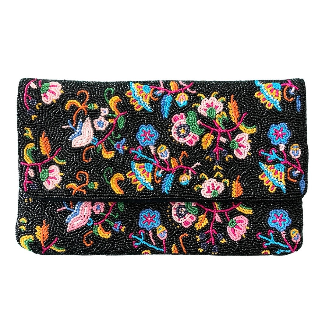 Mexico Floral Beaded Bag Clutch