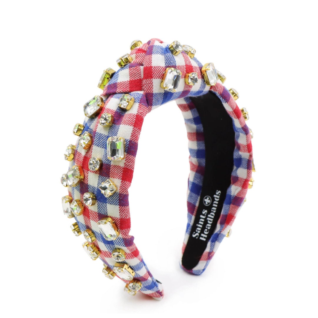 Patriotic Jeweled Knot Headband