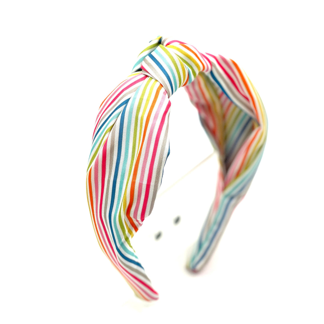 Rainbow Striped Knot Headband