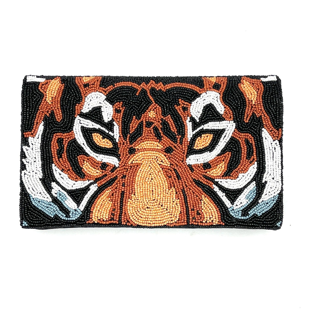Tiger Beaded Crossbody Bag