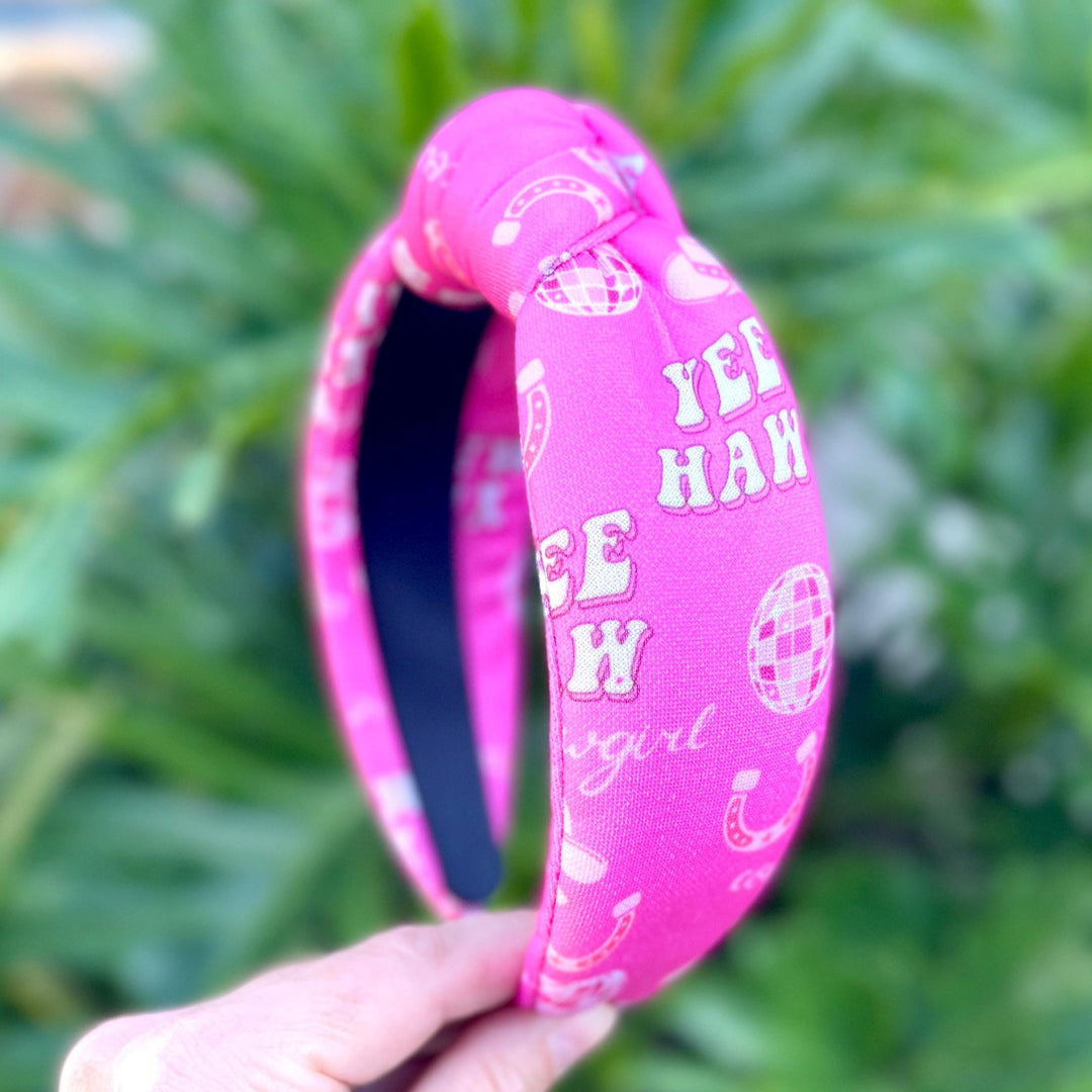 Pink Yee Haw Padded Headband