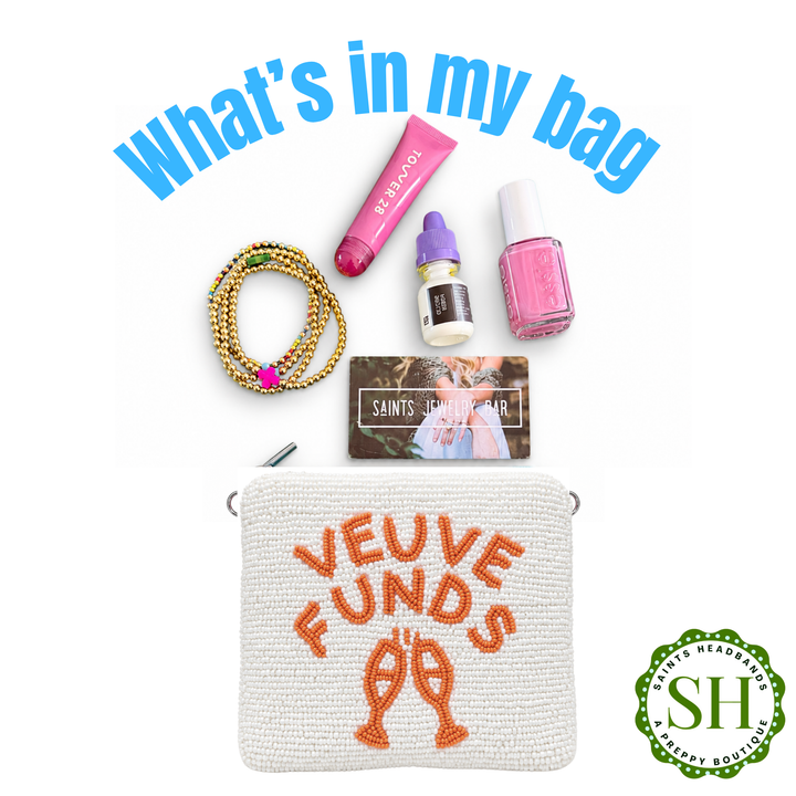 Veuve Funds Beaded Coin Purse