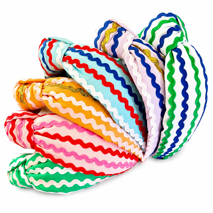 Ric Rac Trim Padded Knot Headband Collection