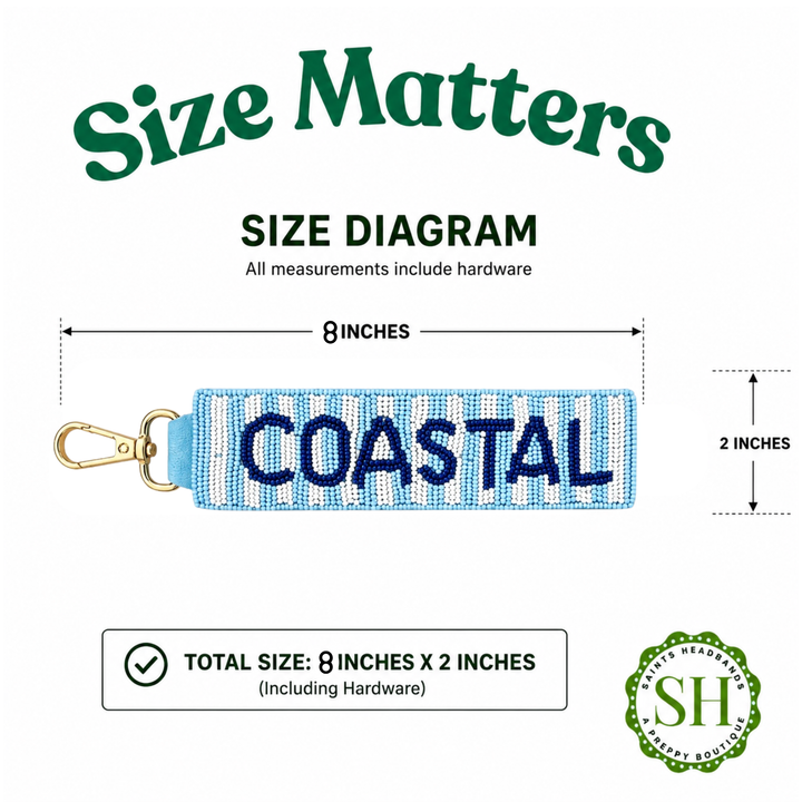 Coastal Beaded Wristlet Keychain