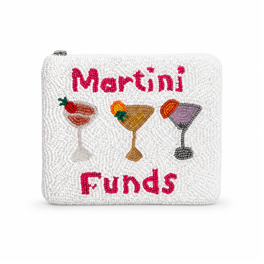 Martini Funds Beaded Coin Purse