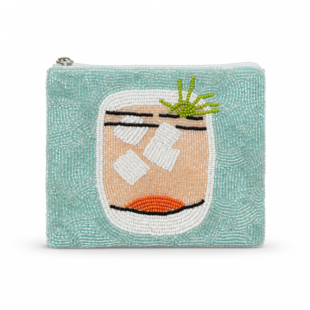 Cocktail Beaded Coin Purse
