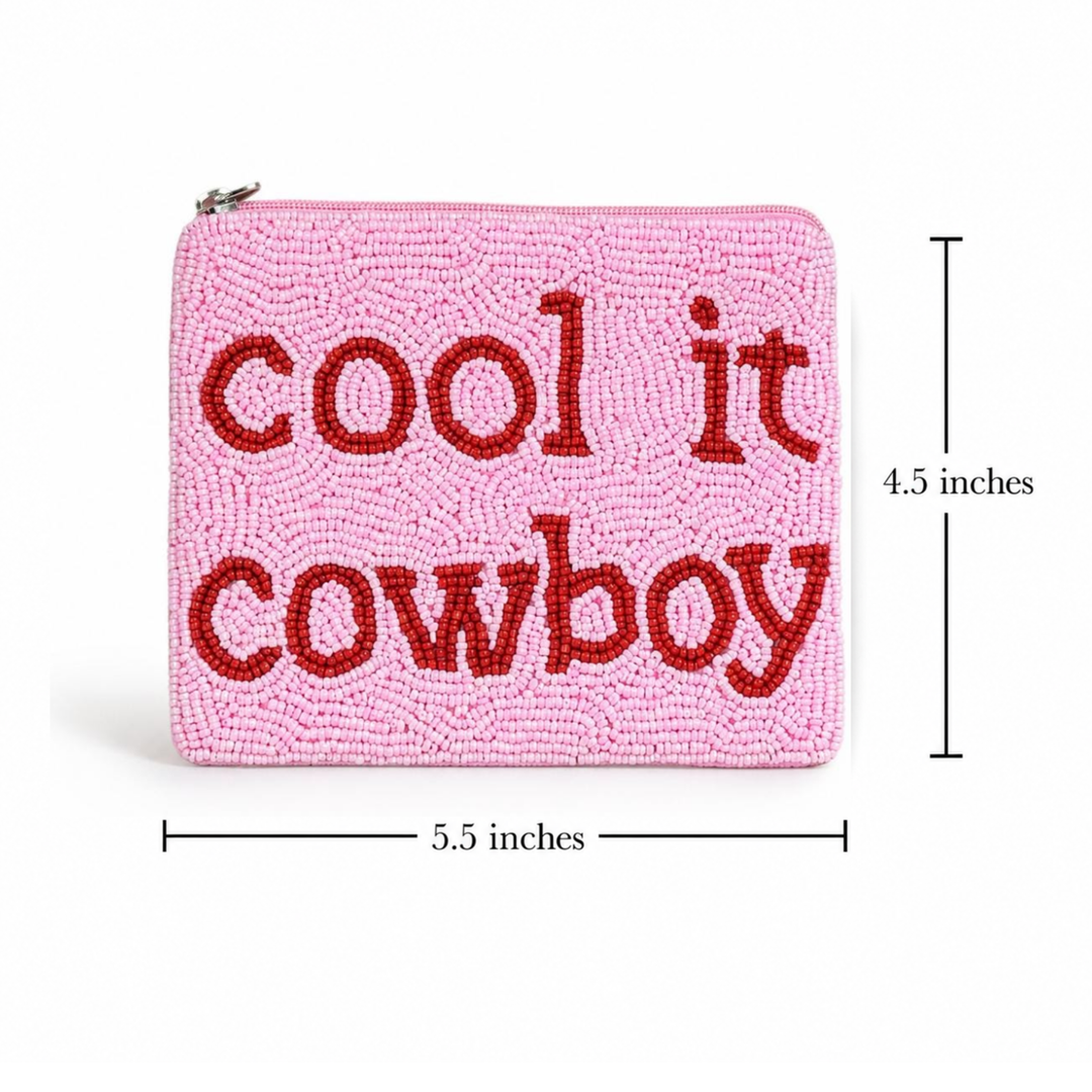 Cool It Cowboy Beaded Coin Purse