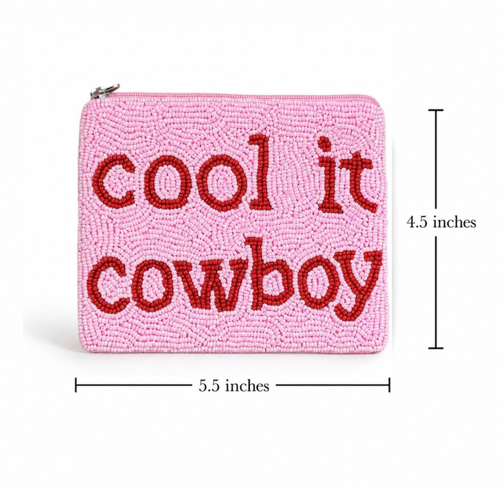 Cool It Cowboy Beaded Coin Purse