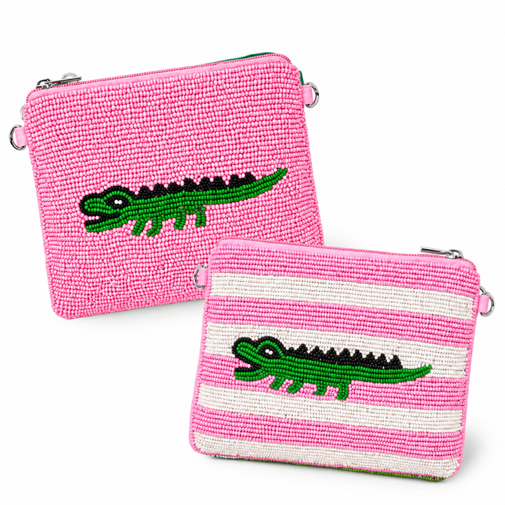 Beaded Alligator Coin Purse — main view by Saints Headbands