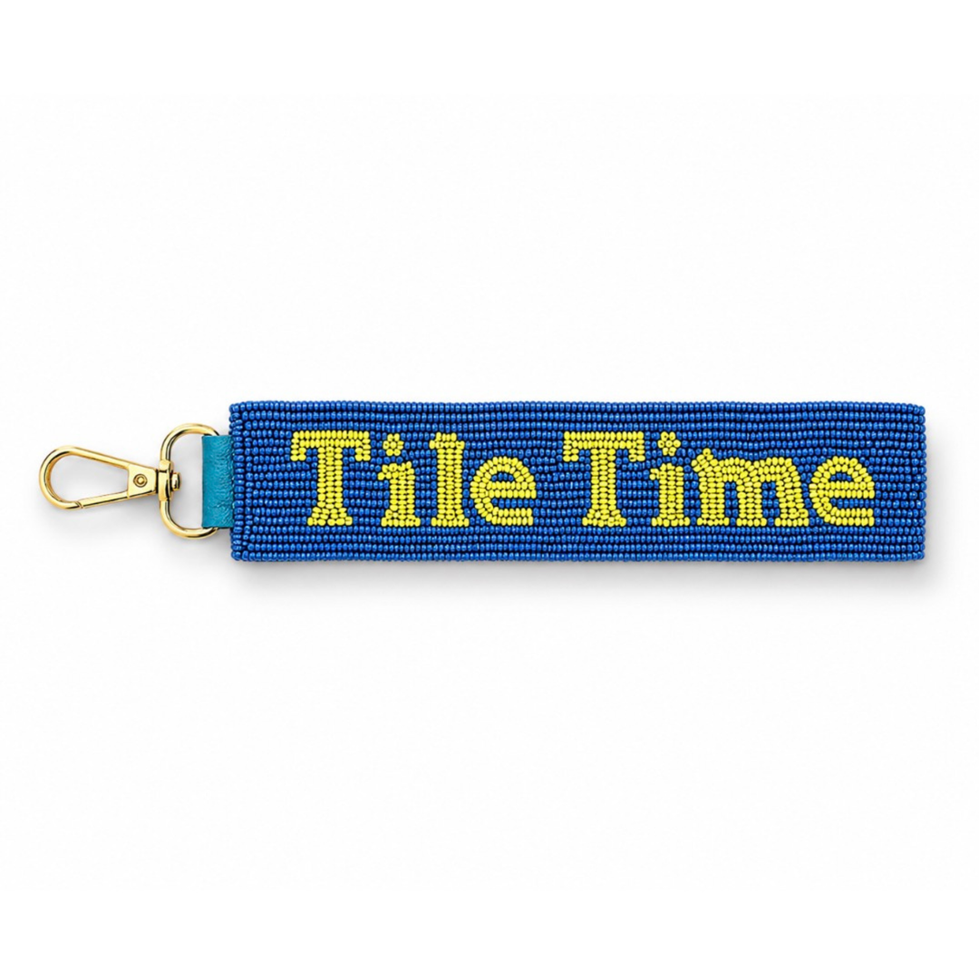 Tile Time Beaded Keychain