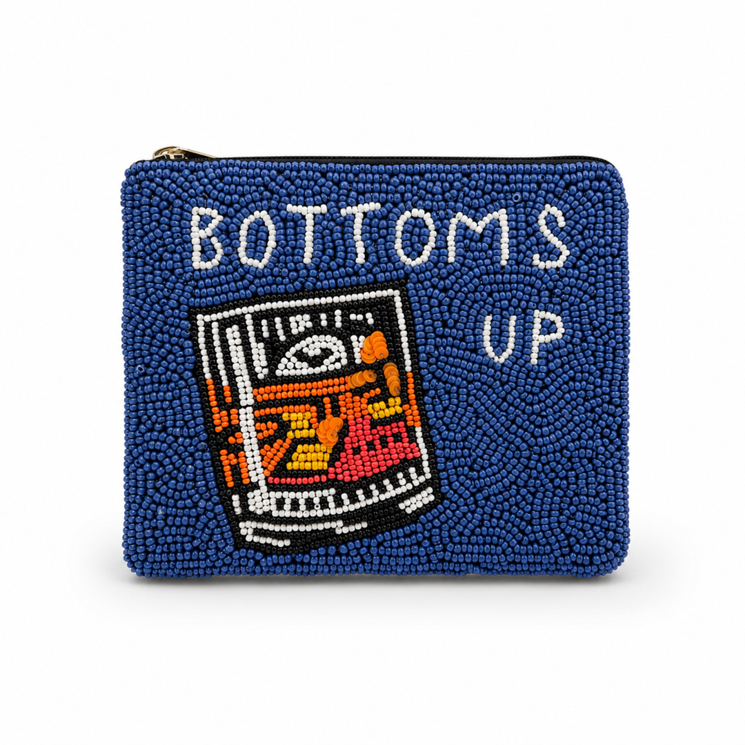 Bottoms up Beaded Coin Purse