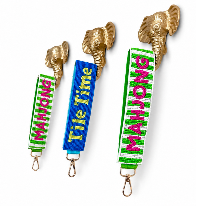 Tile Time Beaded Keychain