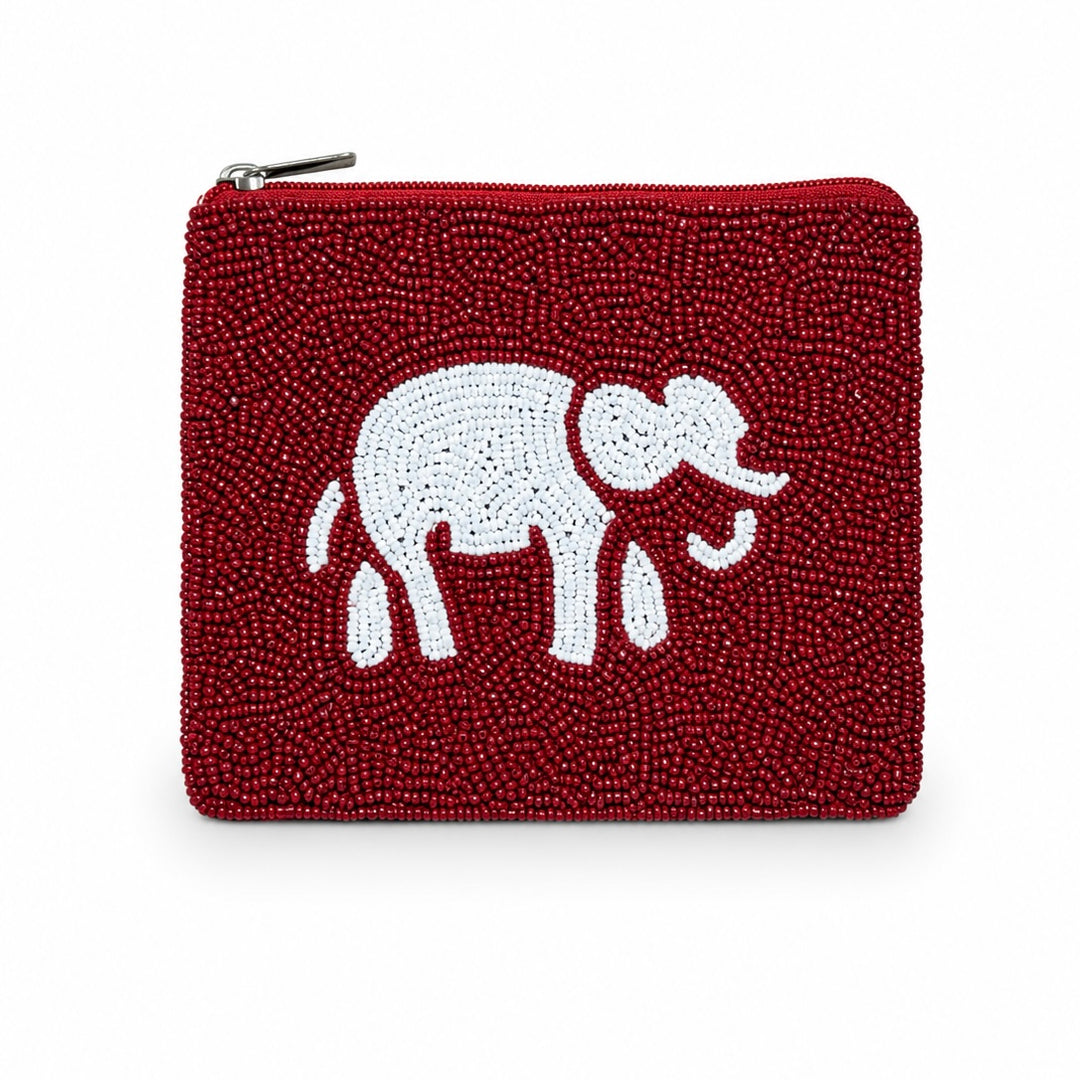 Elephant Beaded Coin Purse