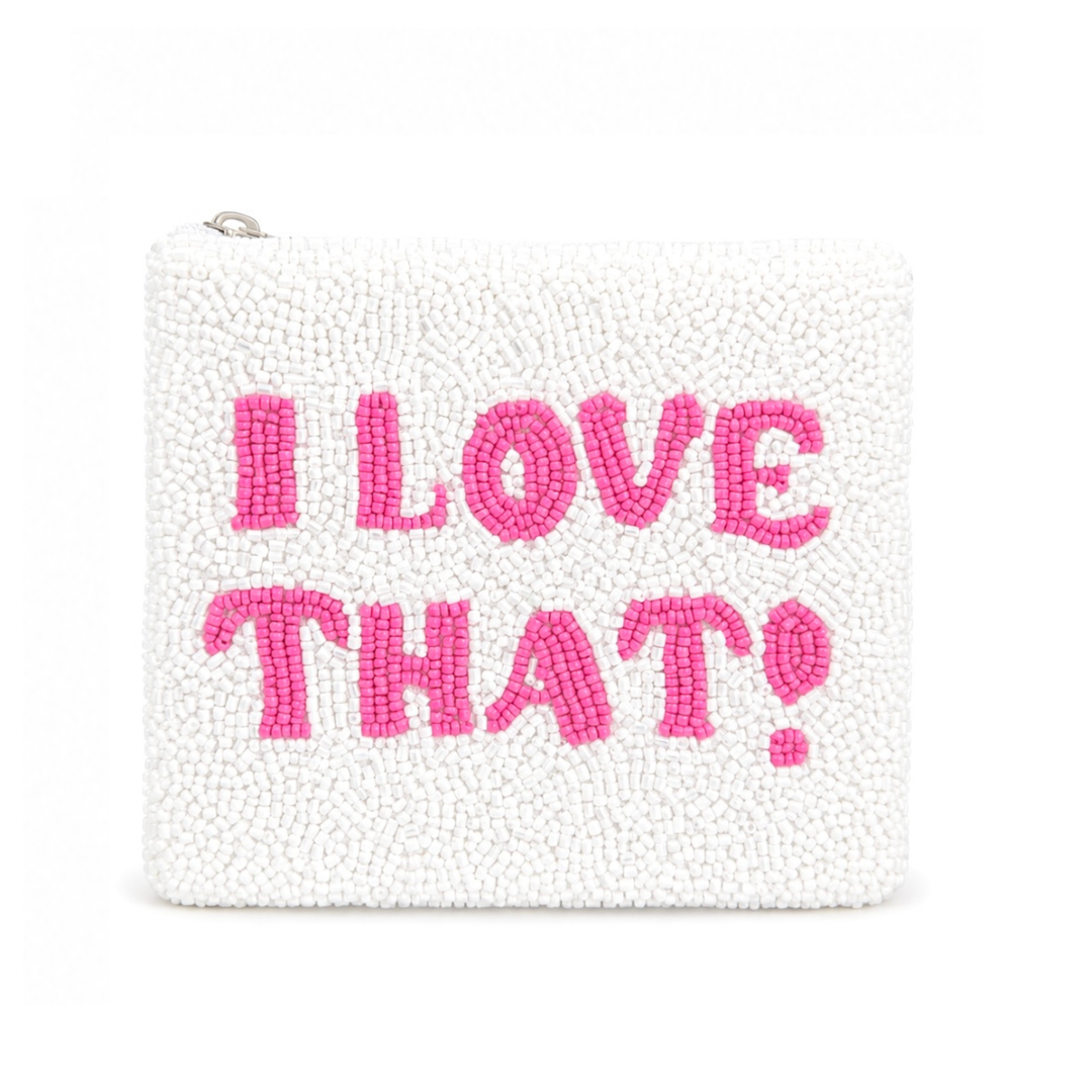 I Love That! Beaded Coin Purse