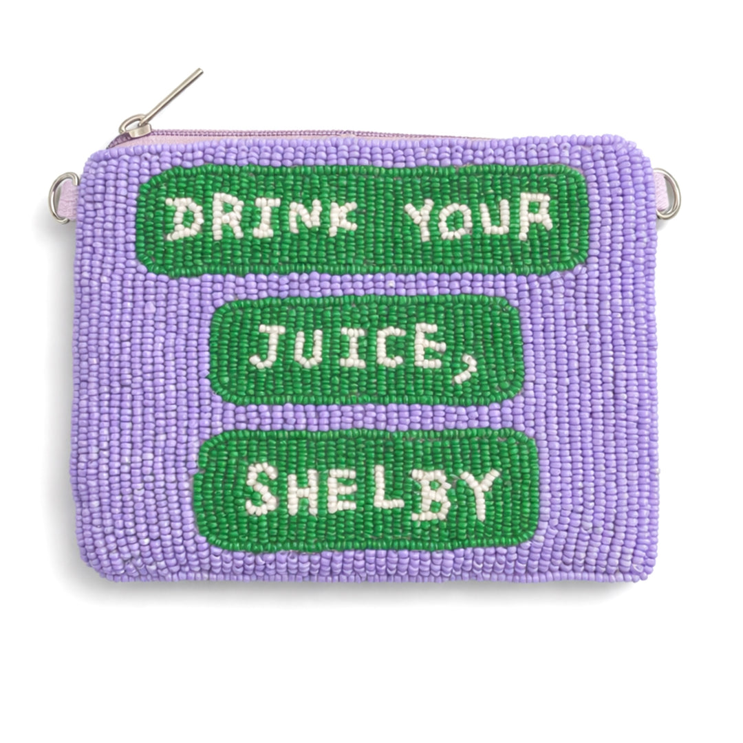 Steel Magnolias Beaded Coin Purse — front design by Saints Headbands