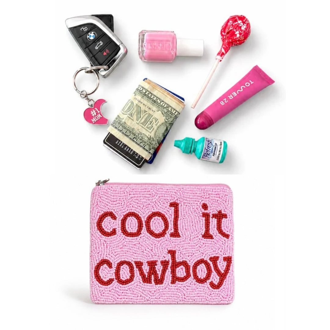 Cool It Cowboy Beaded Coin Purse
