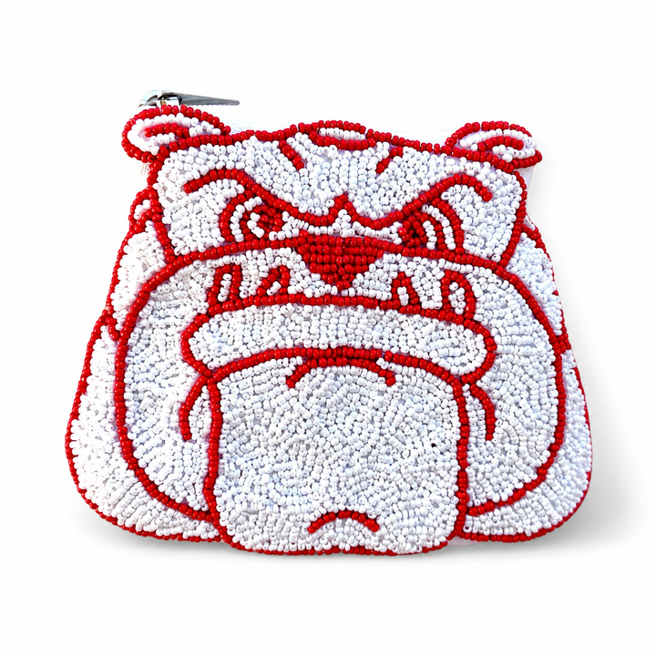 Bulldog Beaded Coin Purse