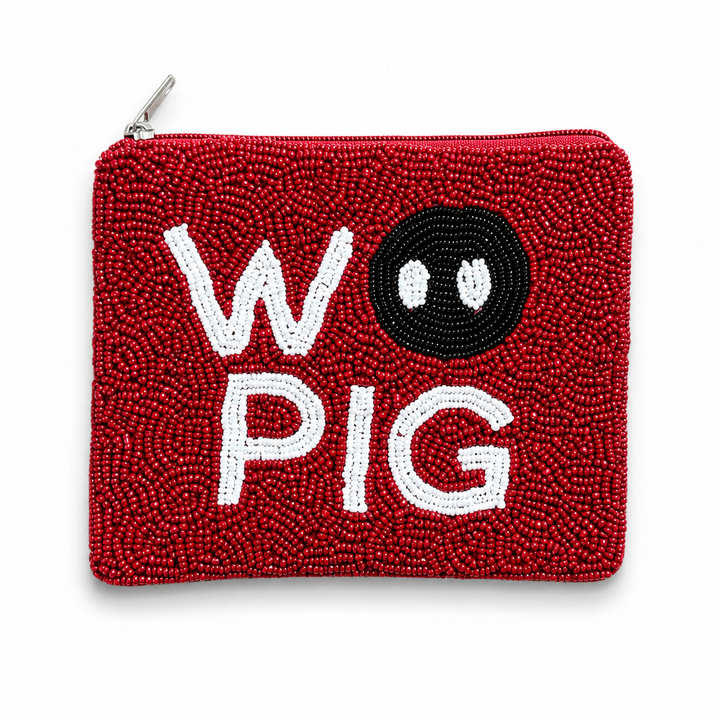 Woo Pig Beaded Coin Purse