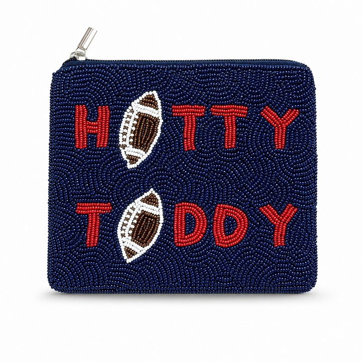 Hotty Toddy Footballs Beaded Coin Purse