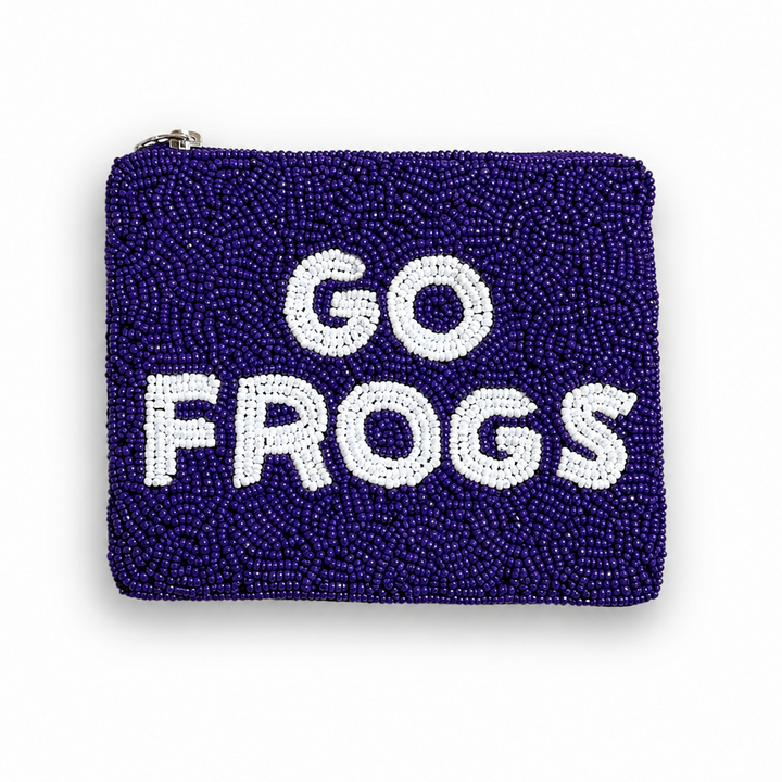 Go Frogs Beaded Coin Purse