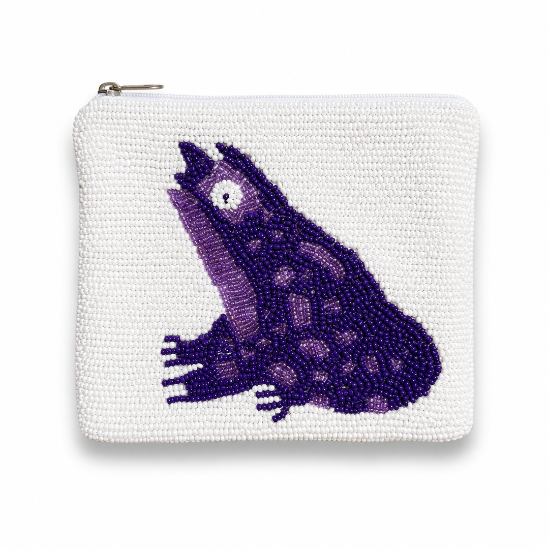 Horned Frog Beaded Coin Purse