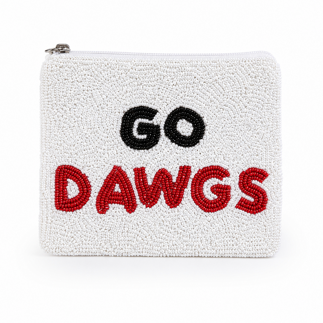Go Dawgs Beaded Coin Purse