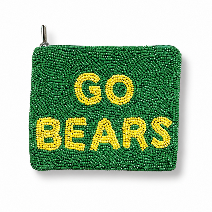 Go Bears Beaded Coin Purse