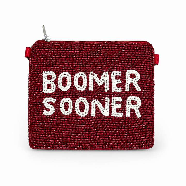 Boomer Sooner Beaded Coin Purse