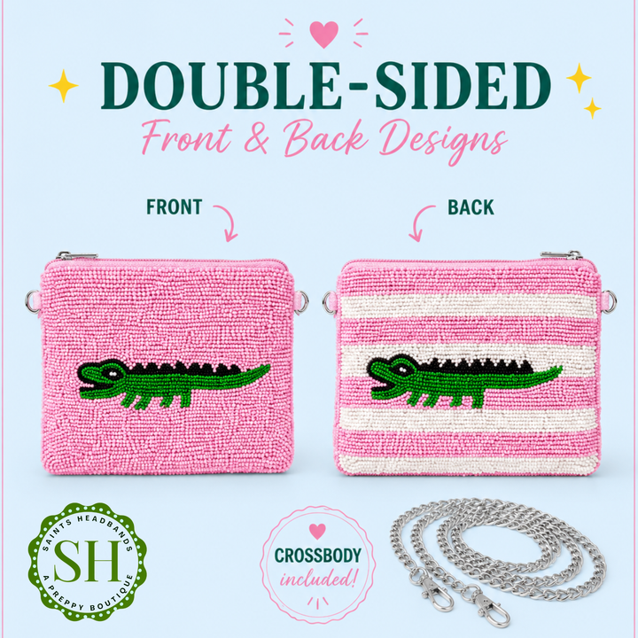 Beaded Alligator Coin Purse — view 3 of 4 by Saints Headbands