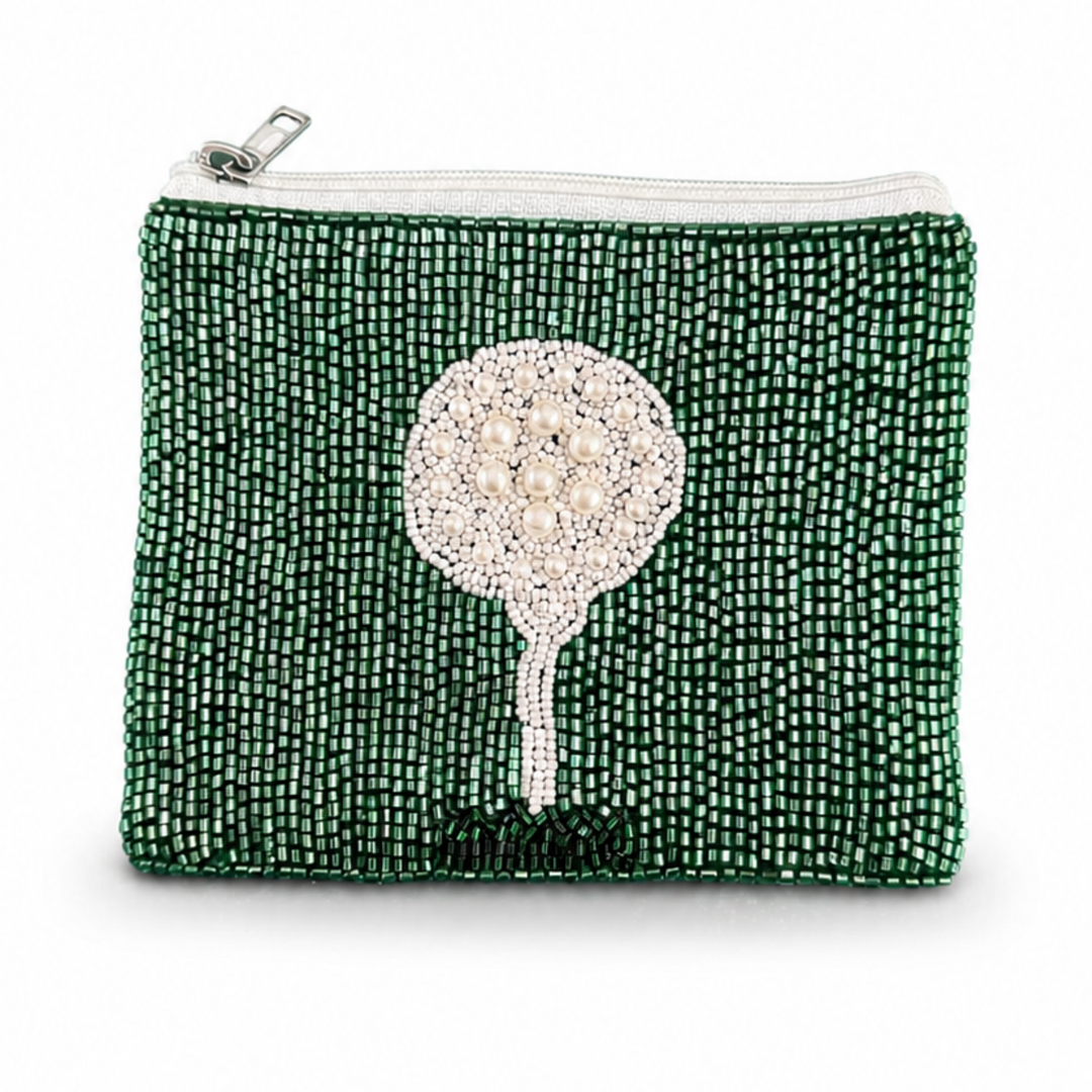 Golf Ball Beaded Coin Purse