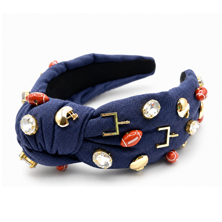 Gameday Football Charm Beaded Headbands