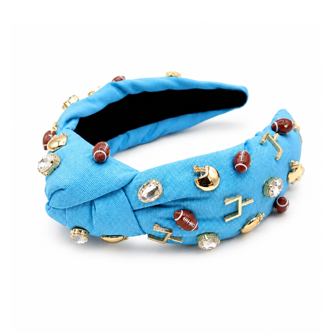 Gameday Football Charm Beaded Headbands