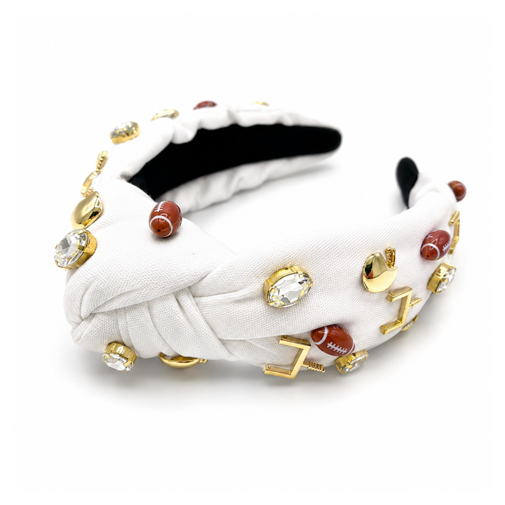 Gameday Football Charm Beaded Headbands