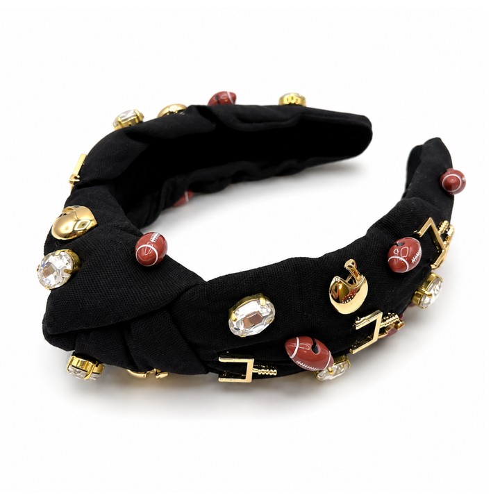 Gameday Football Charm Beaded Headbands