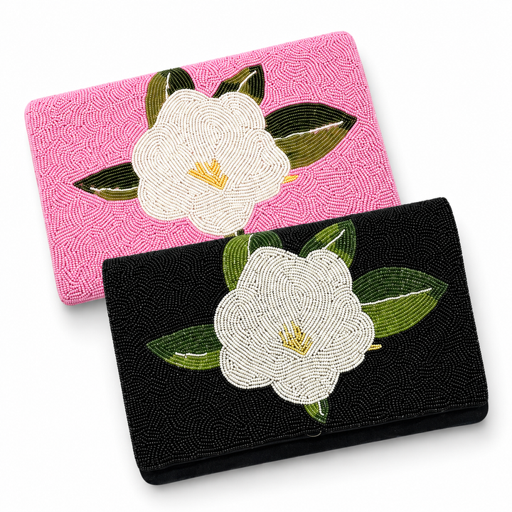 Magnolia Beaded Clutch Purse