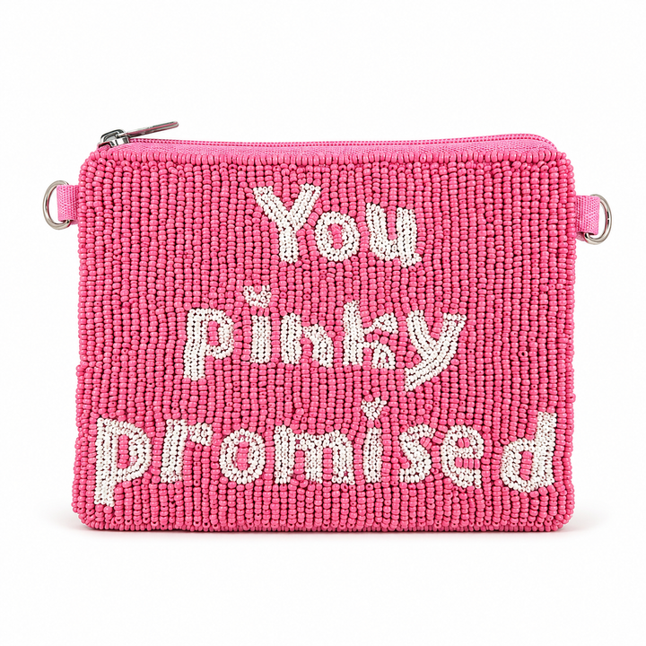 You Pinky Promised Beaded Coin Purse