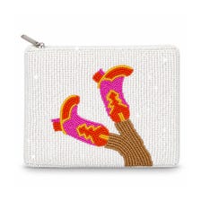 Cowboy Beaded Coin Purse — dark cowgirl legs design by Saints Headbands
