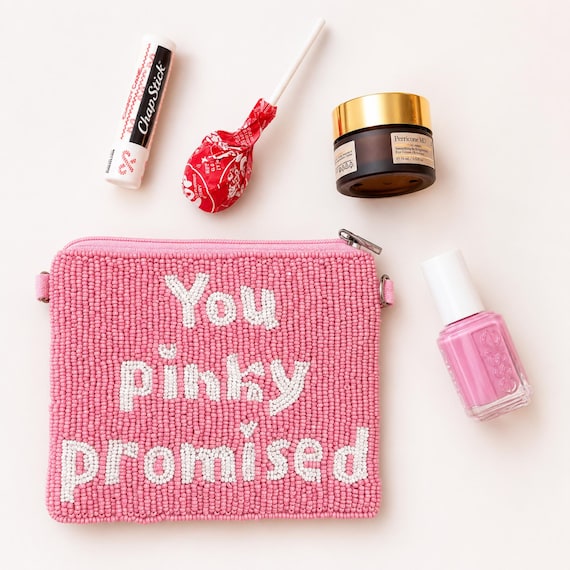 You Pinky Promised Beaded Coin Purse