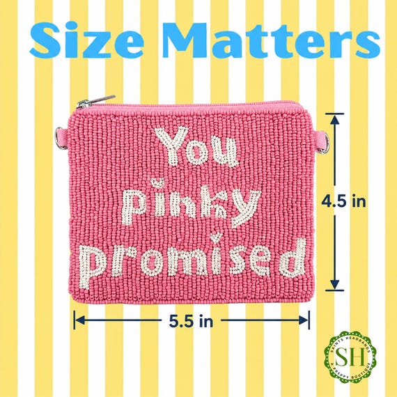 You Pinky Promised Beaded Coin Purse