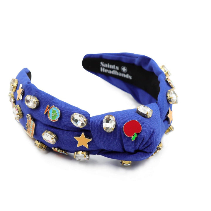 Back to School Teacher Charm Knot Headband