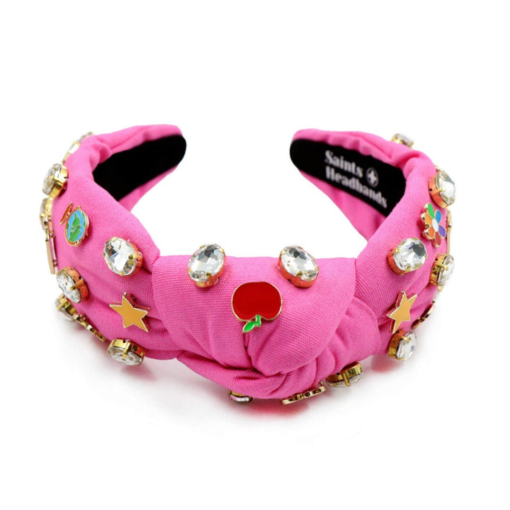 Back to School Teacher Charm Knot Headband