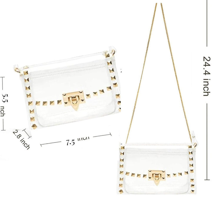 Studded Clear Gameday Stadium Crossbody Bag