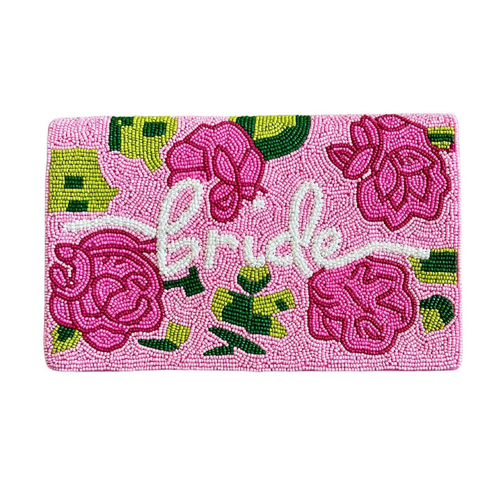 Pink Floral Beaded Bridal Clutch Collection