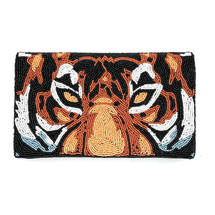 Beaded Gameday Tiger &amp; Geaux Girls Crossbody Clutch