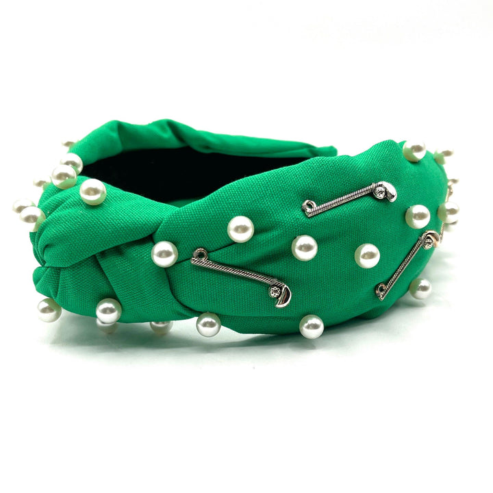Preppy Pearl Golf Club Knotted Headband