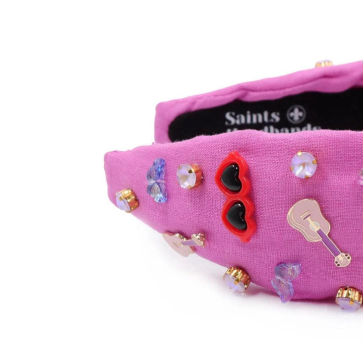 Pink Eras-Inspired Embellished Headband